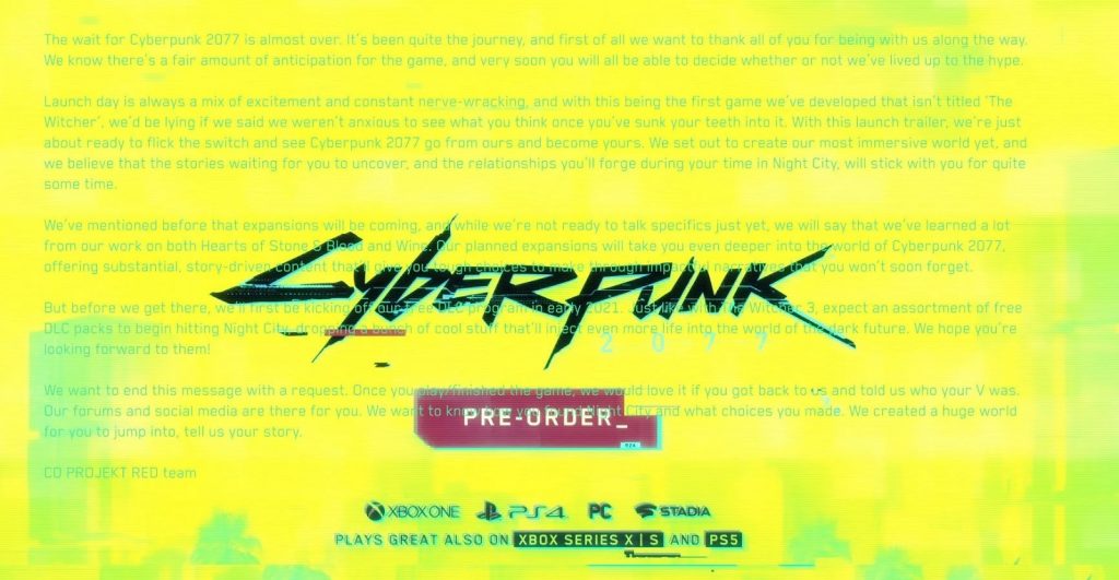 Последний трейлер для Cyberpunk 2077содержит скрытое сообщение