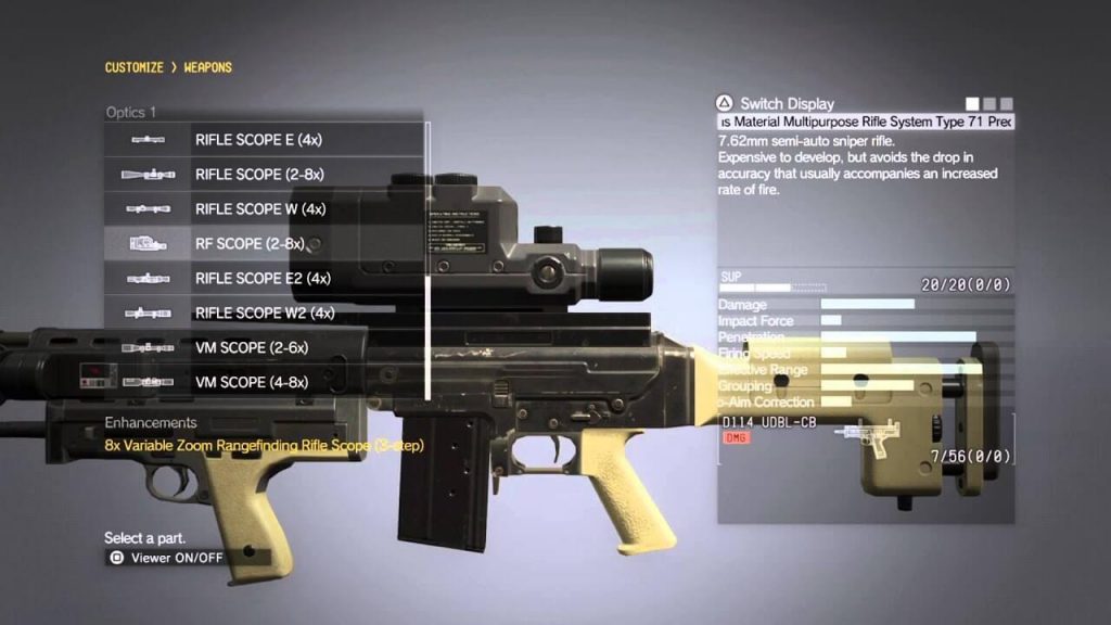 Снайперская винтовка AM MRS-71 – The Phantom Pain