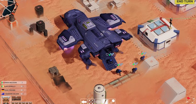 Исследуйте местность в тактической игре, действие которой происходит на Марсе