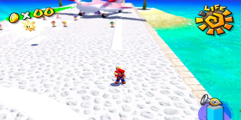 Super Mario Sunshine и её удачно подобранная по тону шкала HP